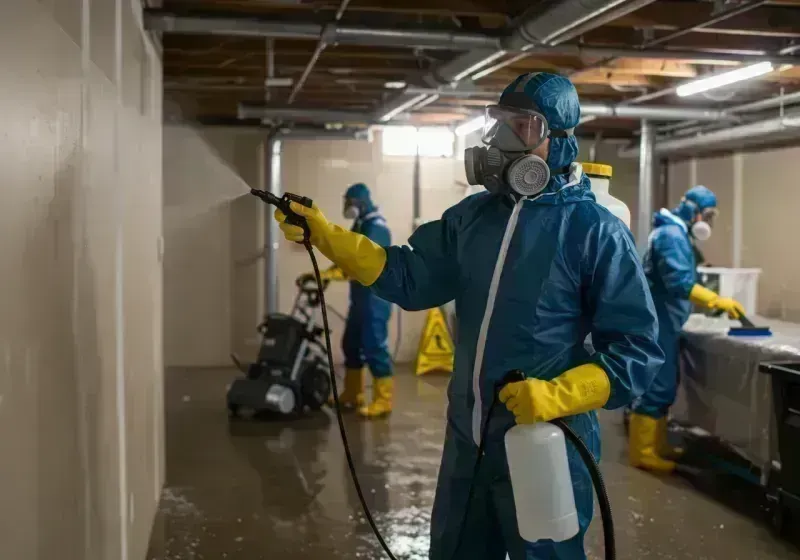 Basement Sanitization and Antimicrobial Treatment process in Oakridge, OR